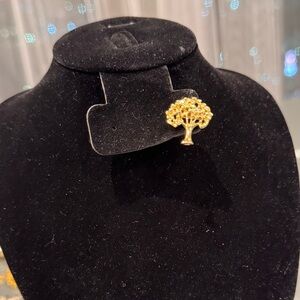 Vintage Elegant Gold Tree of Life Earring
